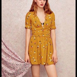Urban Outfitters Mustard Floral Dress